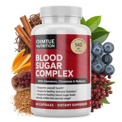 OIMTUE Blood Sugar Complex bottle and packaging