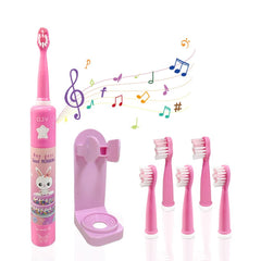 Front view of OJV 8620 pink musical toothbrush for kids