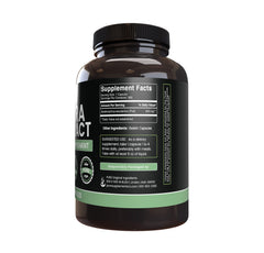 Okra Extract 365 Capsules back panel with nutrition facts