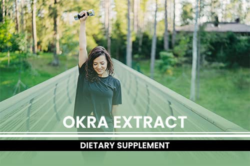 Single-ingredient Okra Extract capsule close-up