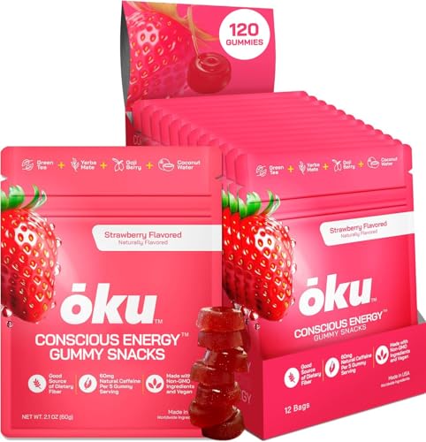OKU ōku Energy Chews bag front shows on-the-go energy and focus