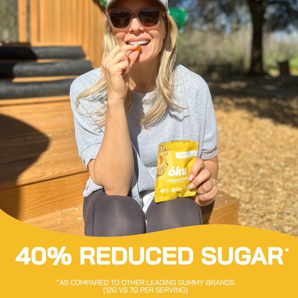OKU ōku Energy Chews caffeine sources green tea and yerba mate