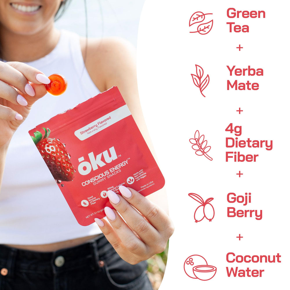 OKU Energy Chews on-the-go pouch ideal for runners and cyclists