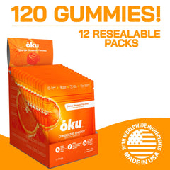 OKU ōku resealable pack highlights portable energy for busy days.