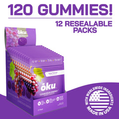 OKU ōku Energy Chews vegan gelatin-free texture and clean ingredients.