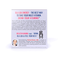 Side view of Ola Loa Energy Cran-Raspberry packaging