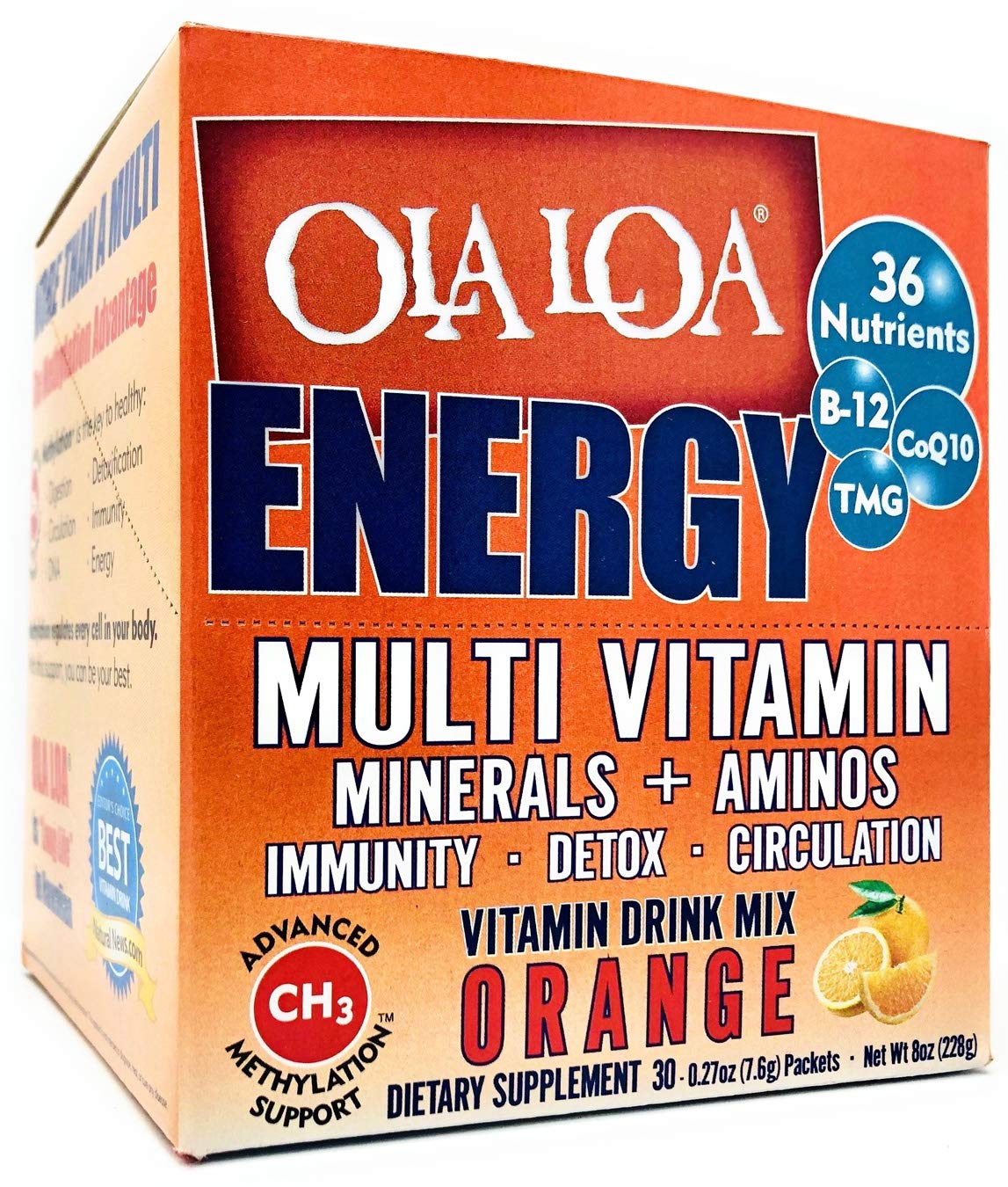 Serving suggestion with prepared orange flavor drink