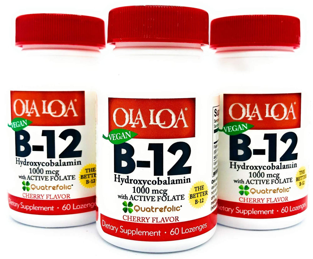 Vegan formula B12 sublingual cherry for energy support