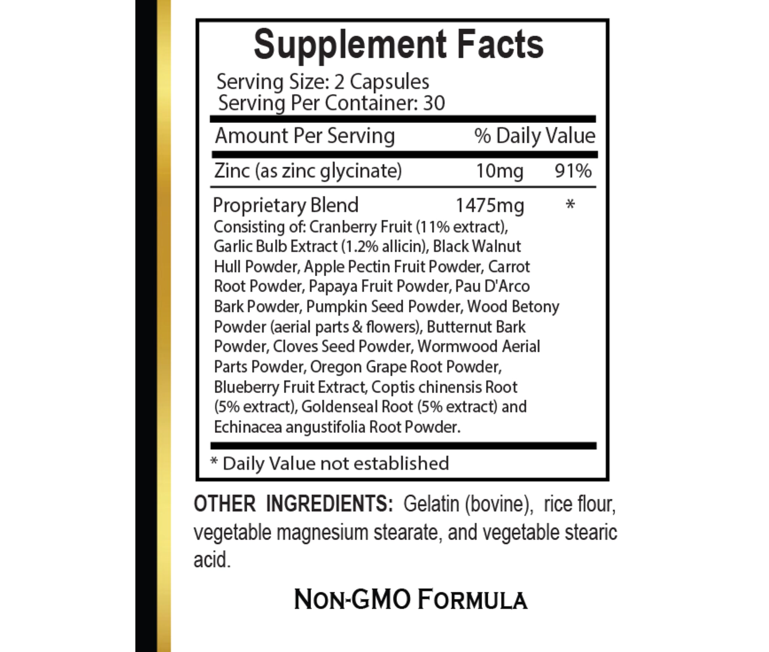 Wellness and detox support with herbal ingredients