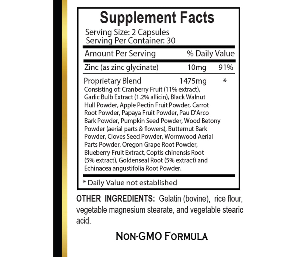 Wellness and detox support with herbal ingredients