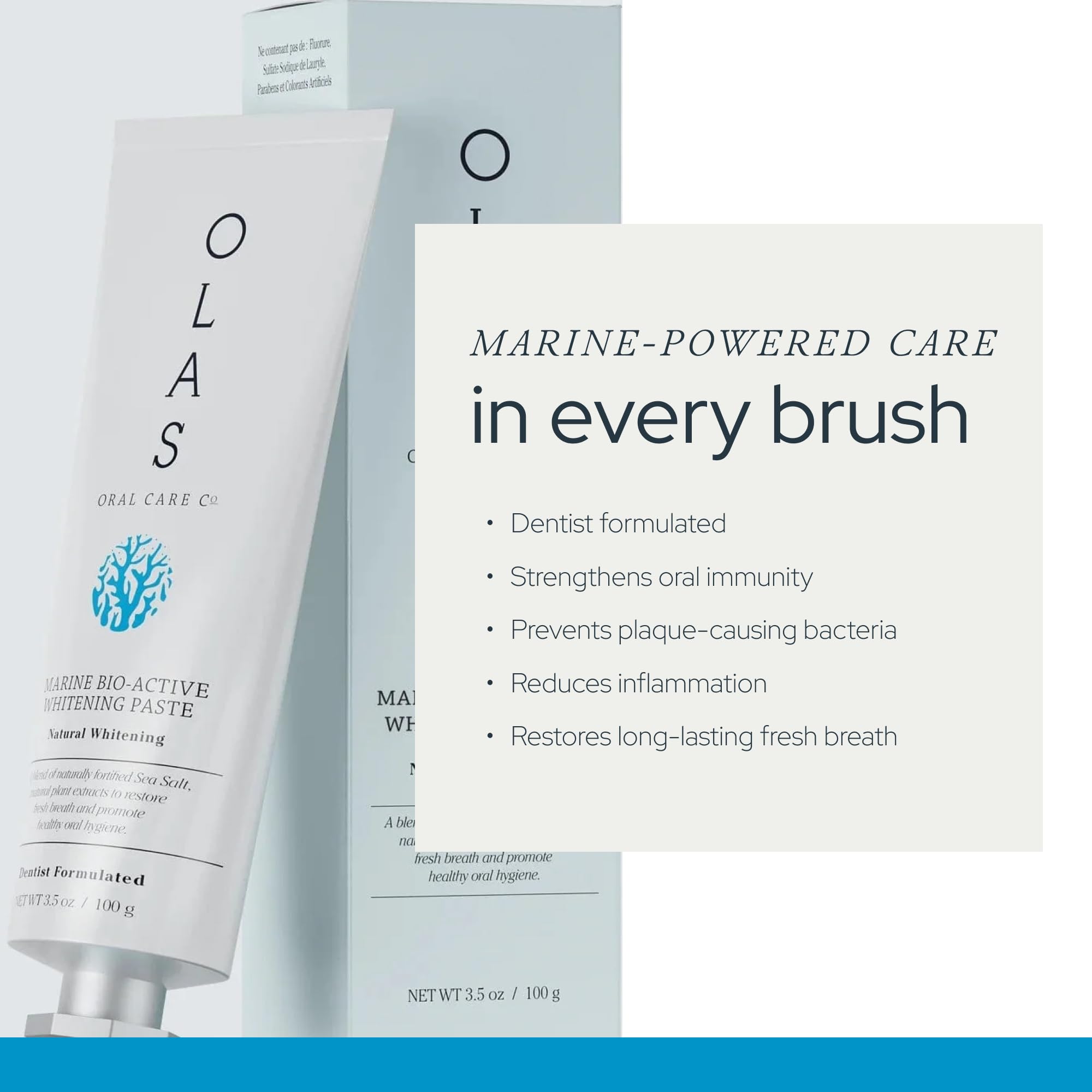 Close-up of toothpaste texture showing sea salt and seabuckthorn oil