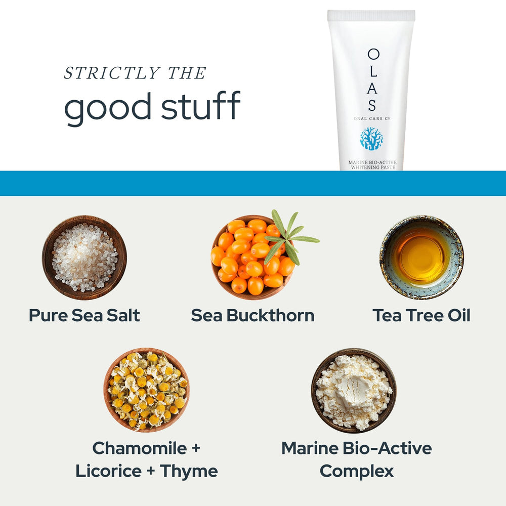 Toothpaste texture featuring marine bio-active complex and micro-silver
