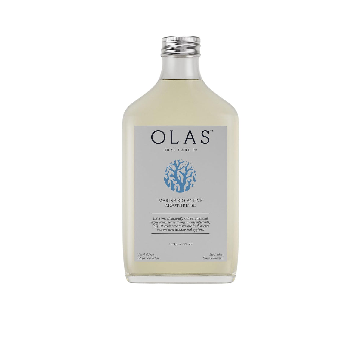 OLAS Alcohol Free Mouthwash bottle 500 ml front view