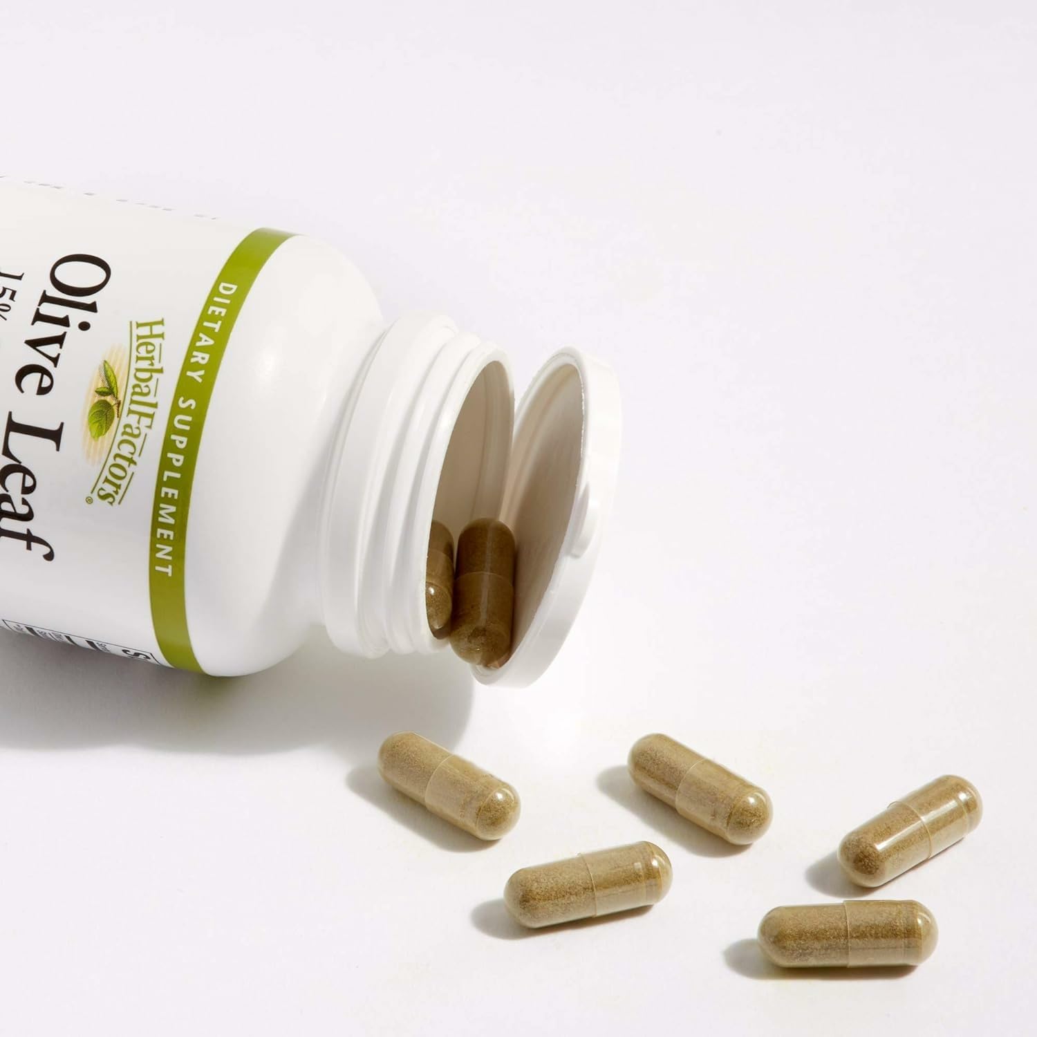 Oleuropein-standardized olive leaf extract bottle and label