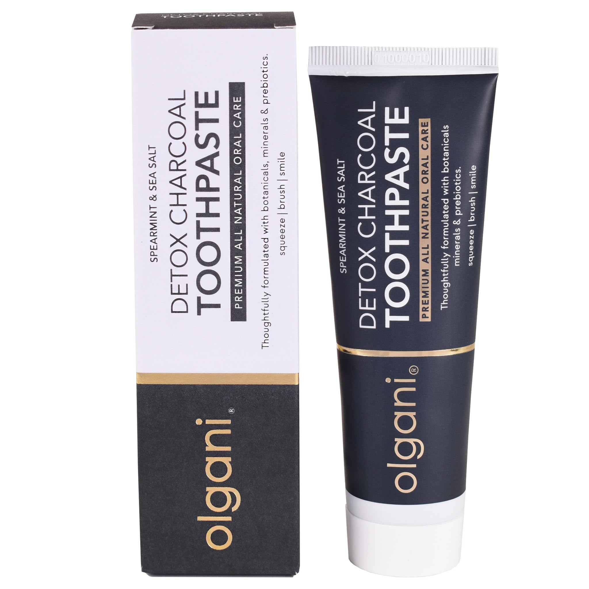 Detox Charcoal Day toothpaste packaging and ingredients