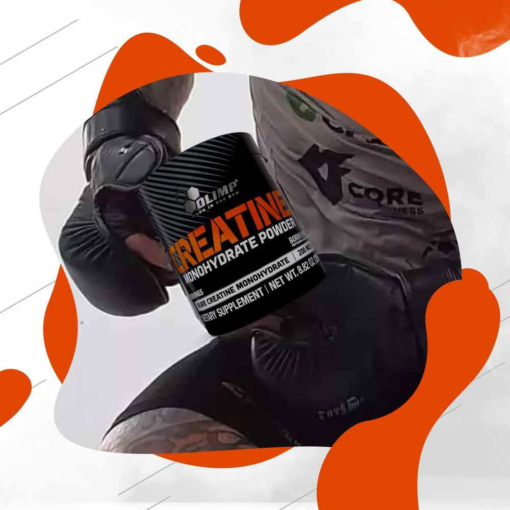 Serving scoop with powder beside the 8.82 oz jar