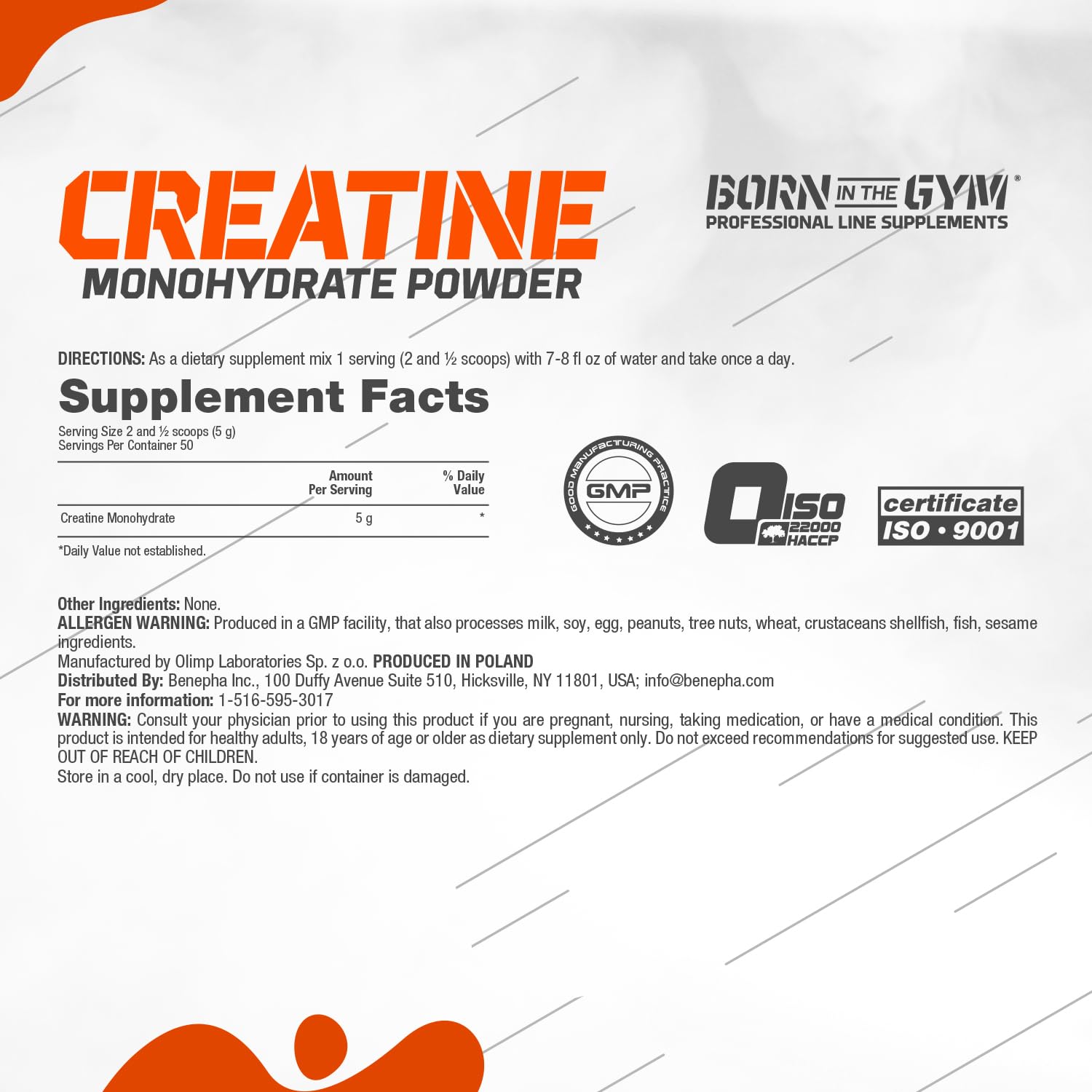 Back of packaging showing usage directions and ingredients