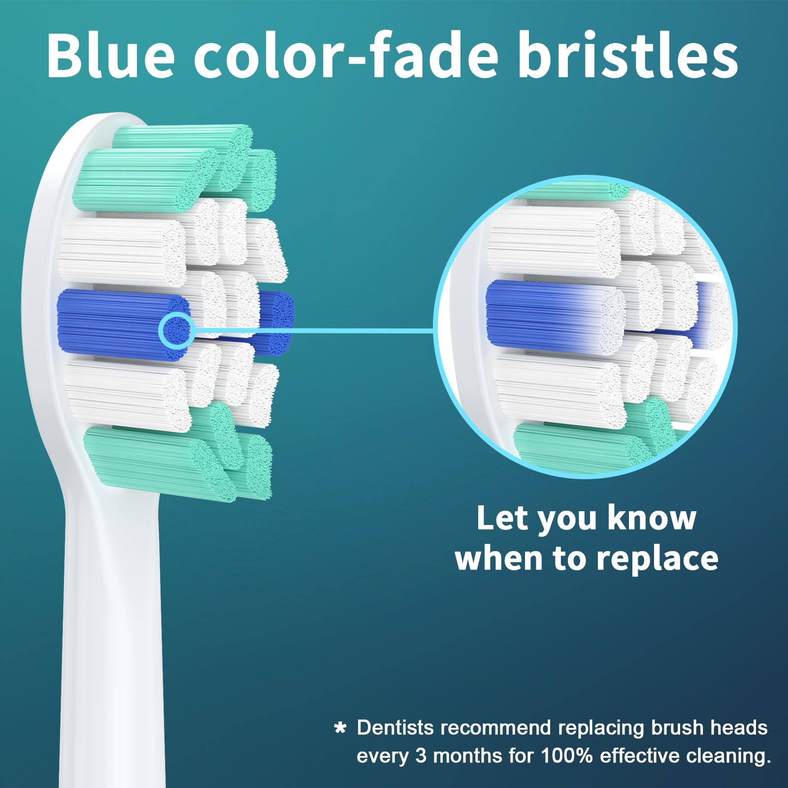 Clear cap protecting bristles of replacement head