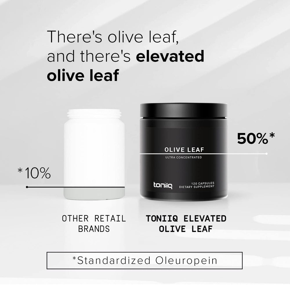 Label indicating 50 percent oleuropein content