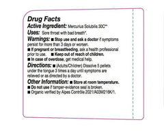 Bottle of Ollois Mercurius Solubilis 30c with 80 pellets