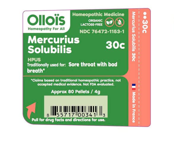 Close-up of Ollois Mercurius Solubilis 30c label