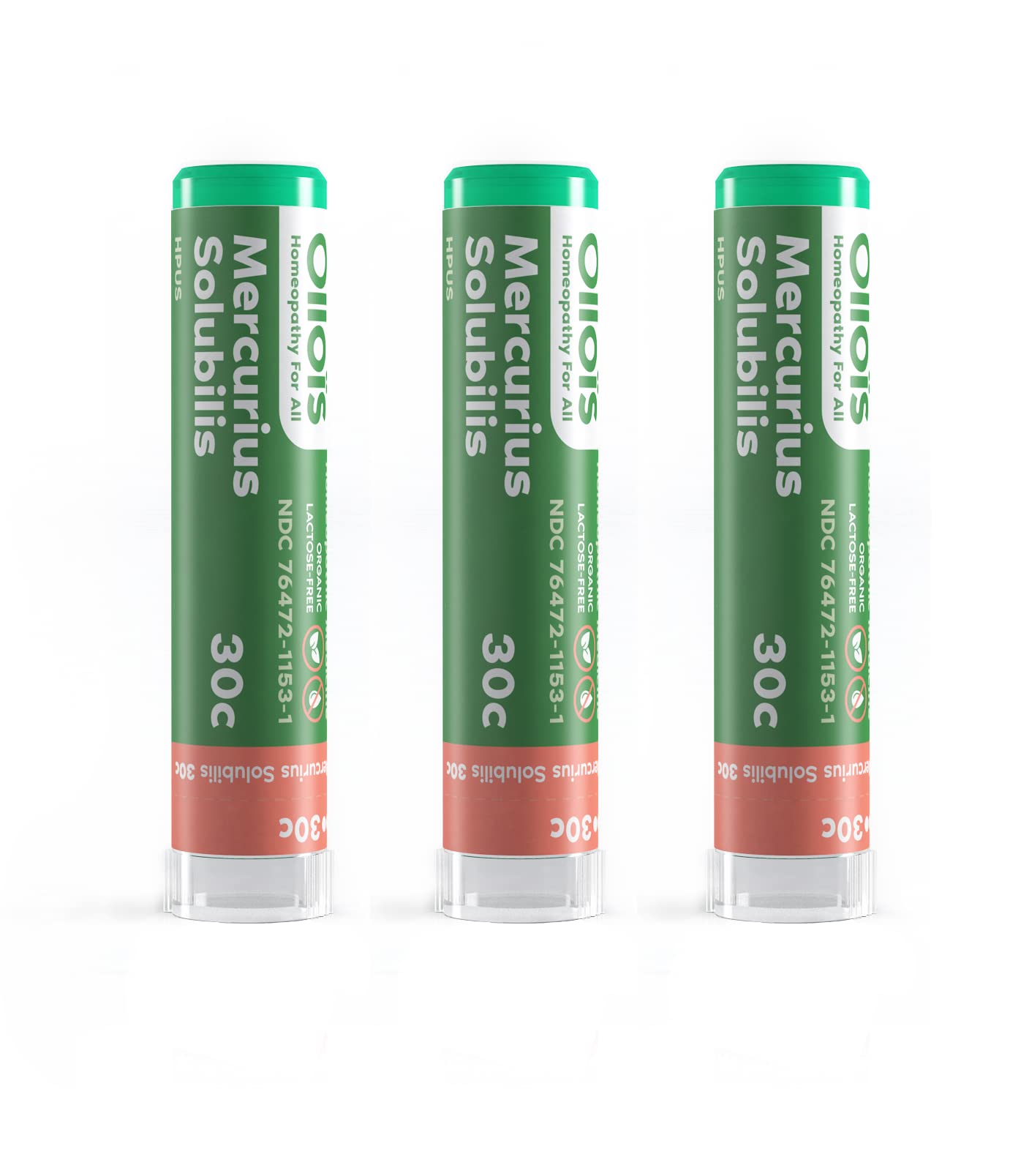 OLLOIS Mercurius Solubilis 30c organic pack of 3 with 80 pellets
