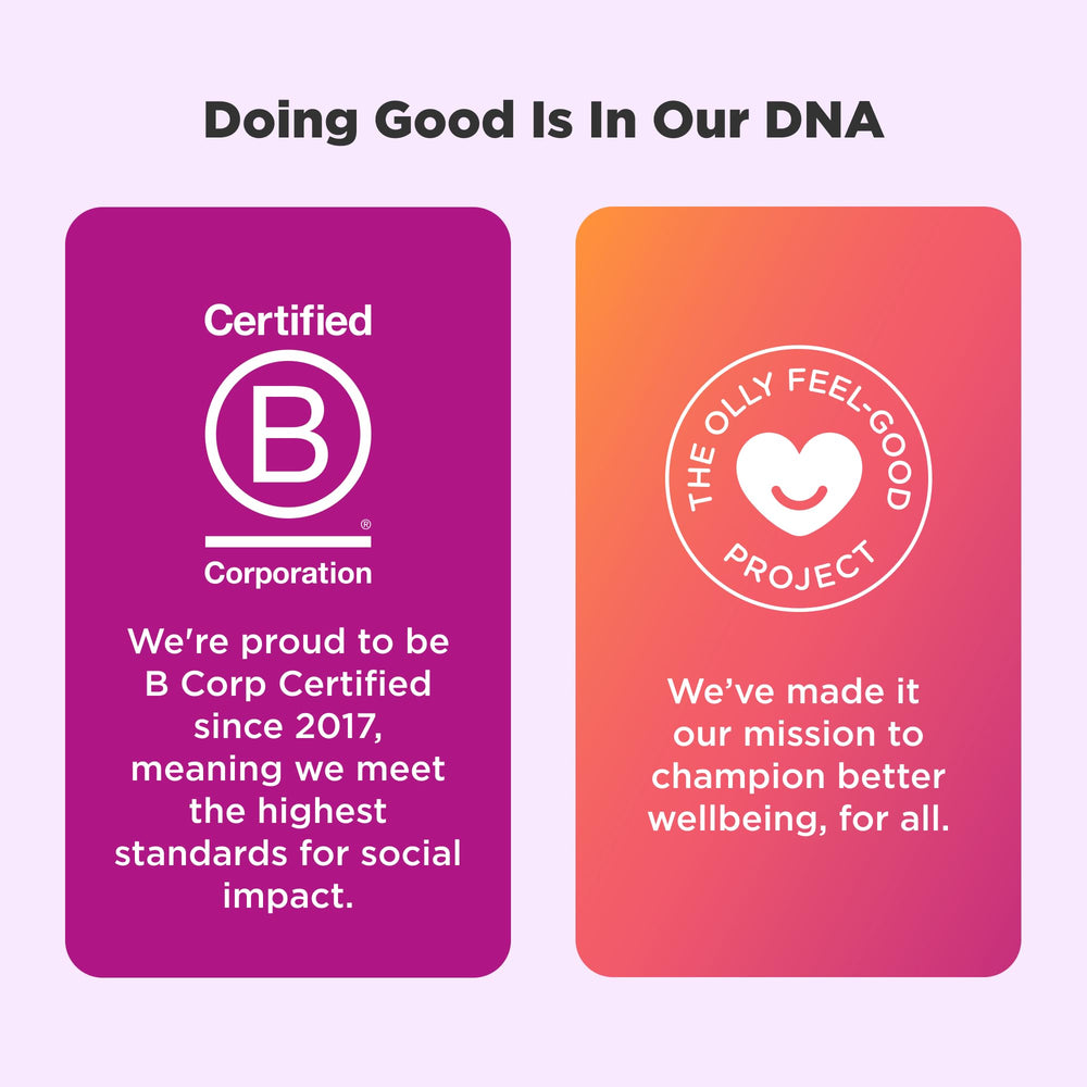 Easy-to-swallow caplets for OLLY Combat Cravings