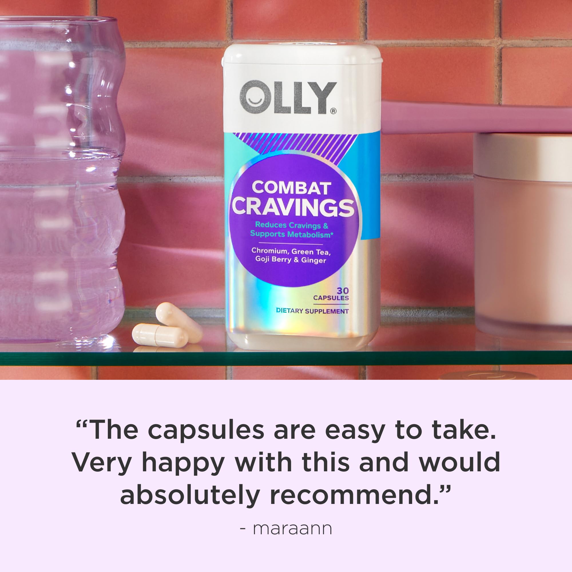 Sugar-free and gluten-free formula of OLLY Combat Cravings