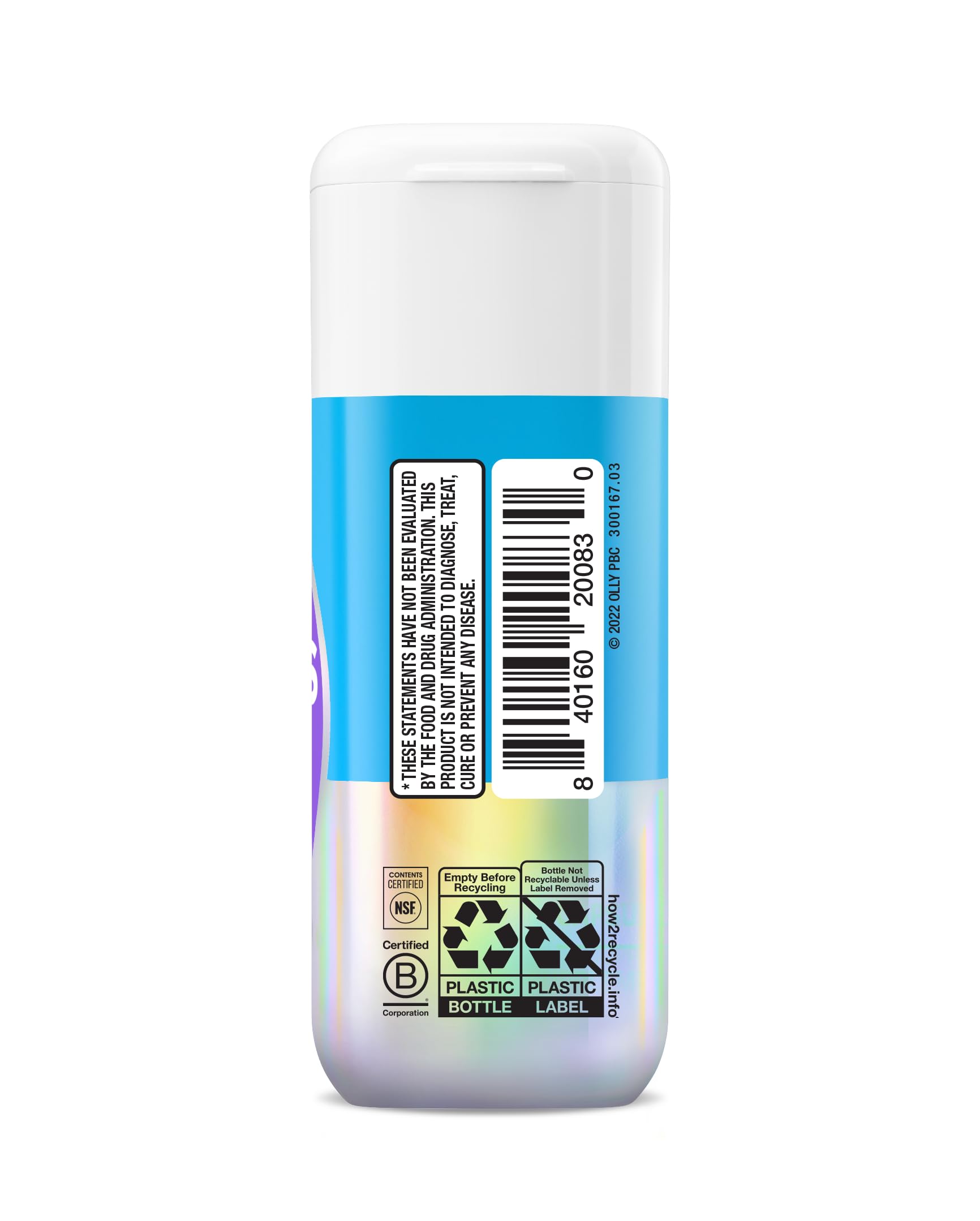 Take one capsule per day instruction for OLLY Combat Cravings