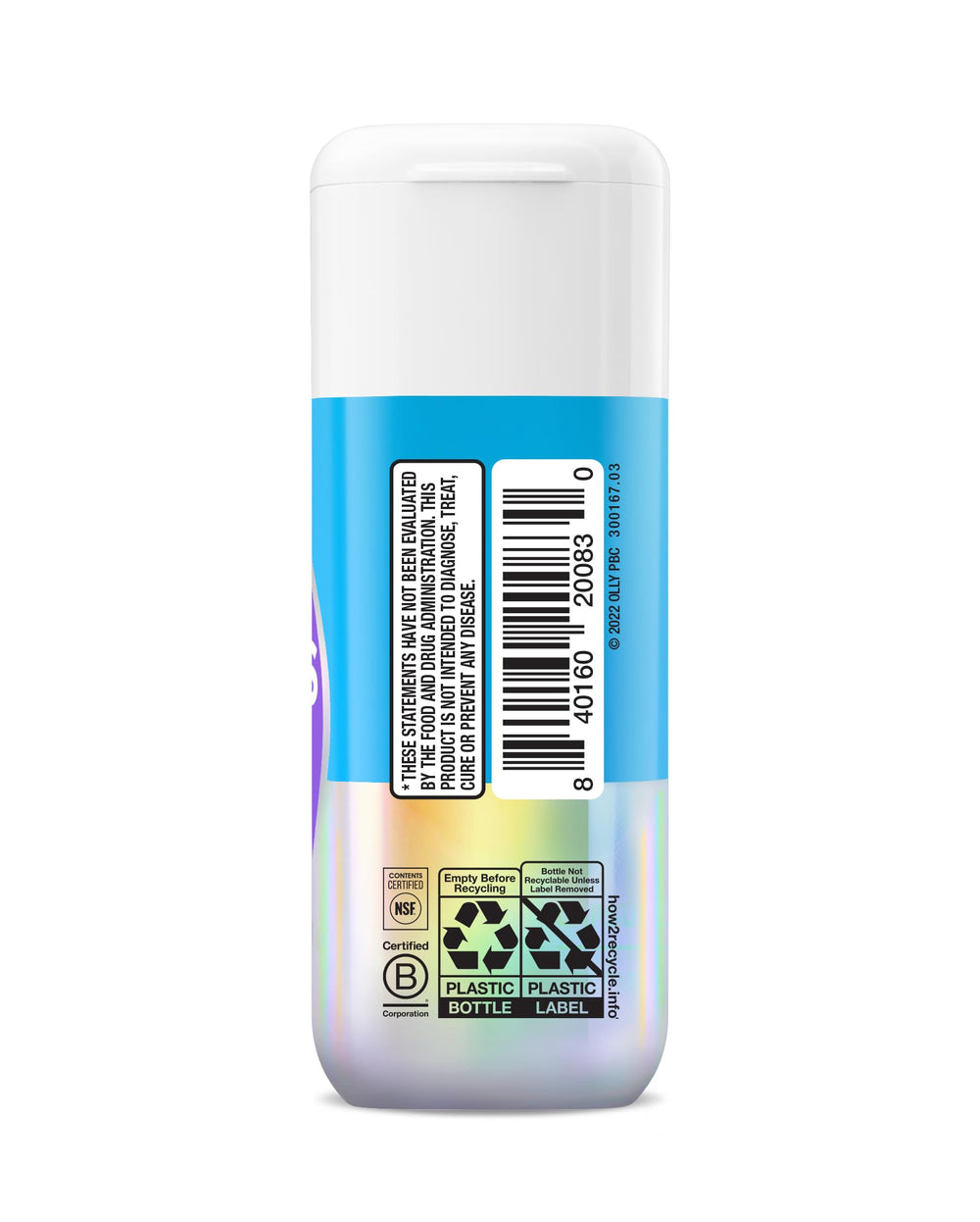 Take one capsule per day instruction for OLLY Combat Cravings