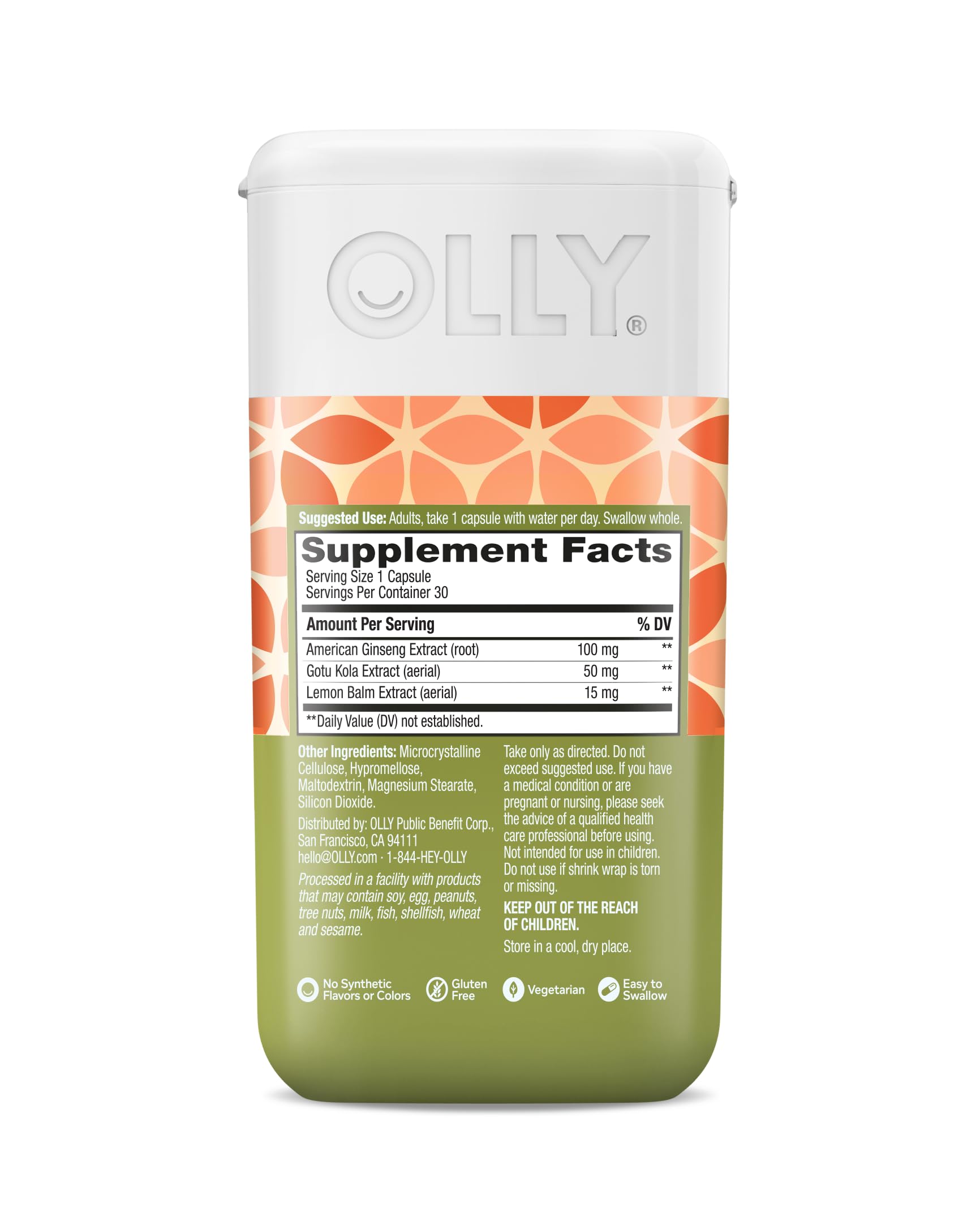 Gluten-free vegetarian focus supplement packaging