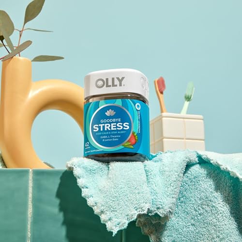 Gummy on-the-go scenario with OLLY Goodbye Stress for quick calm.