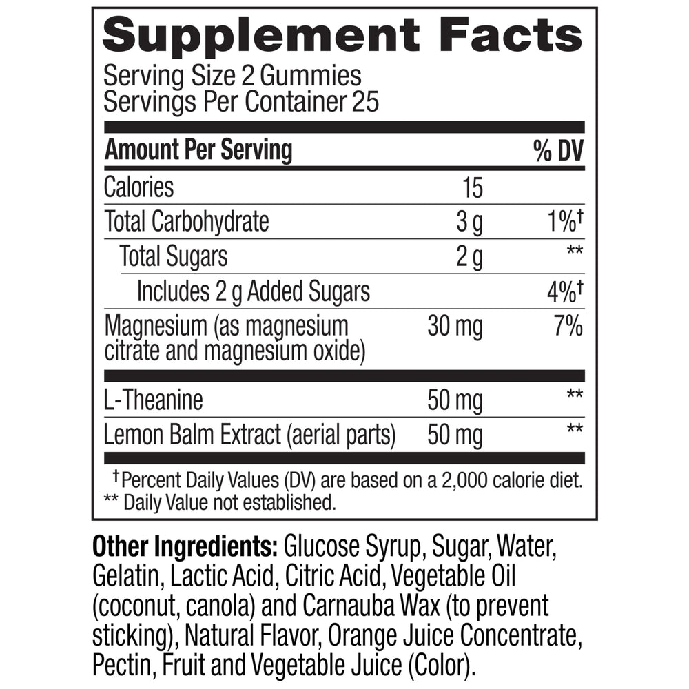 50 gummies per bottle with lid open