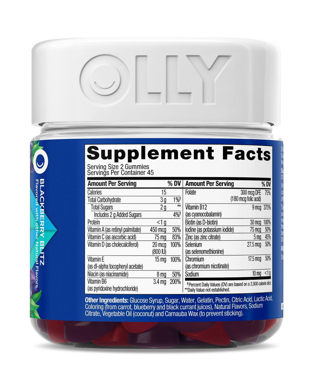 OLLY Men’s Multivitamin Gummy chew action for daily routine.