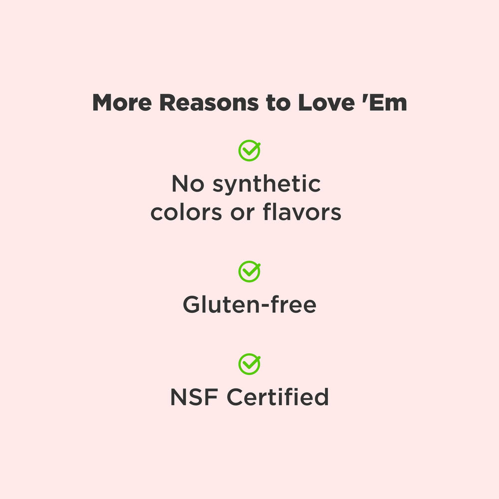 OLLY Multivitamin Gummy ingredients highlight B vitamins and zinc.