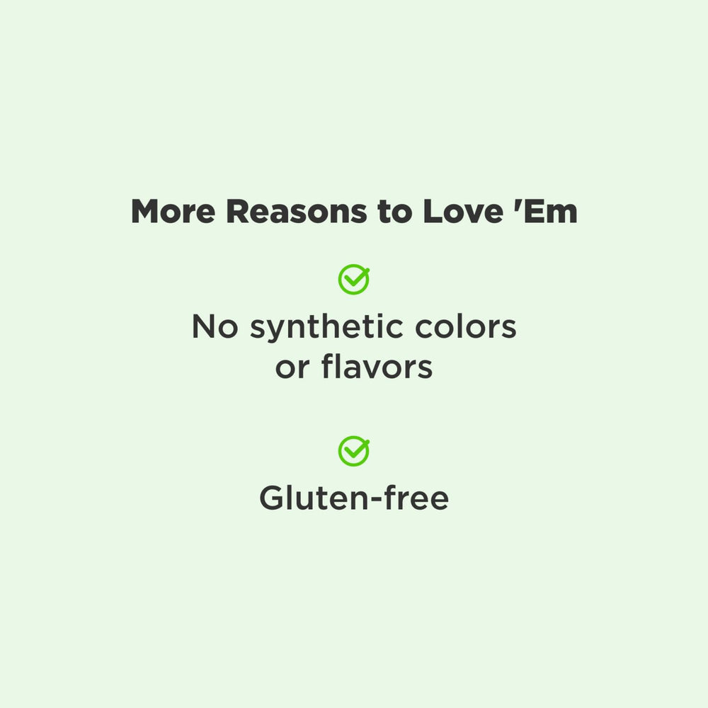 Close-up of Tropical Mango flavored probiotic gummies