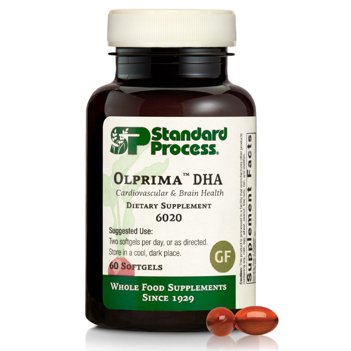 Olprima DHA bottle with 60 softgels
