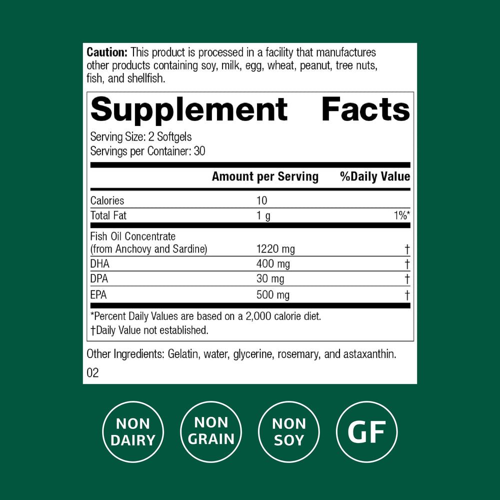Close-up of Olprima EPA|DHA softgels