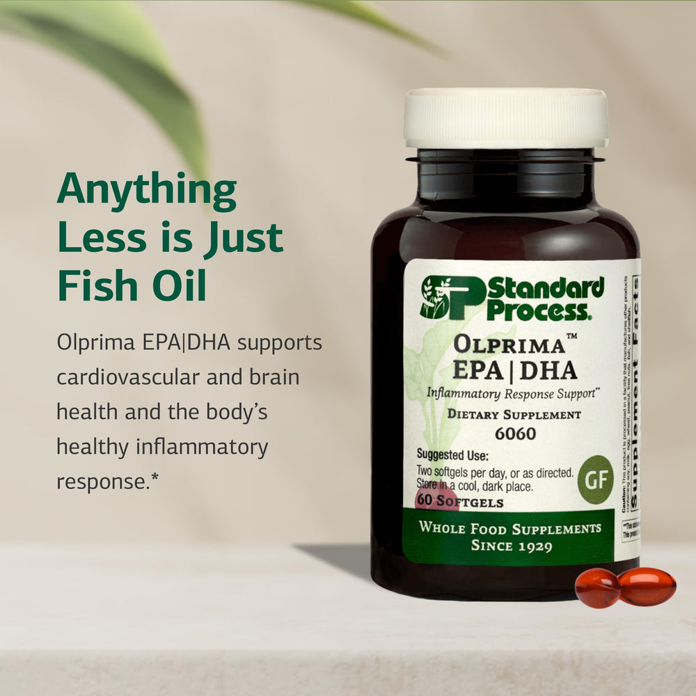 Heart health concept with omega-3 imagery