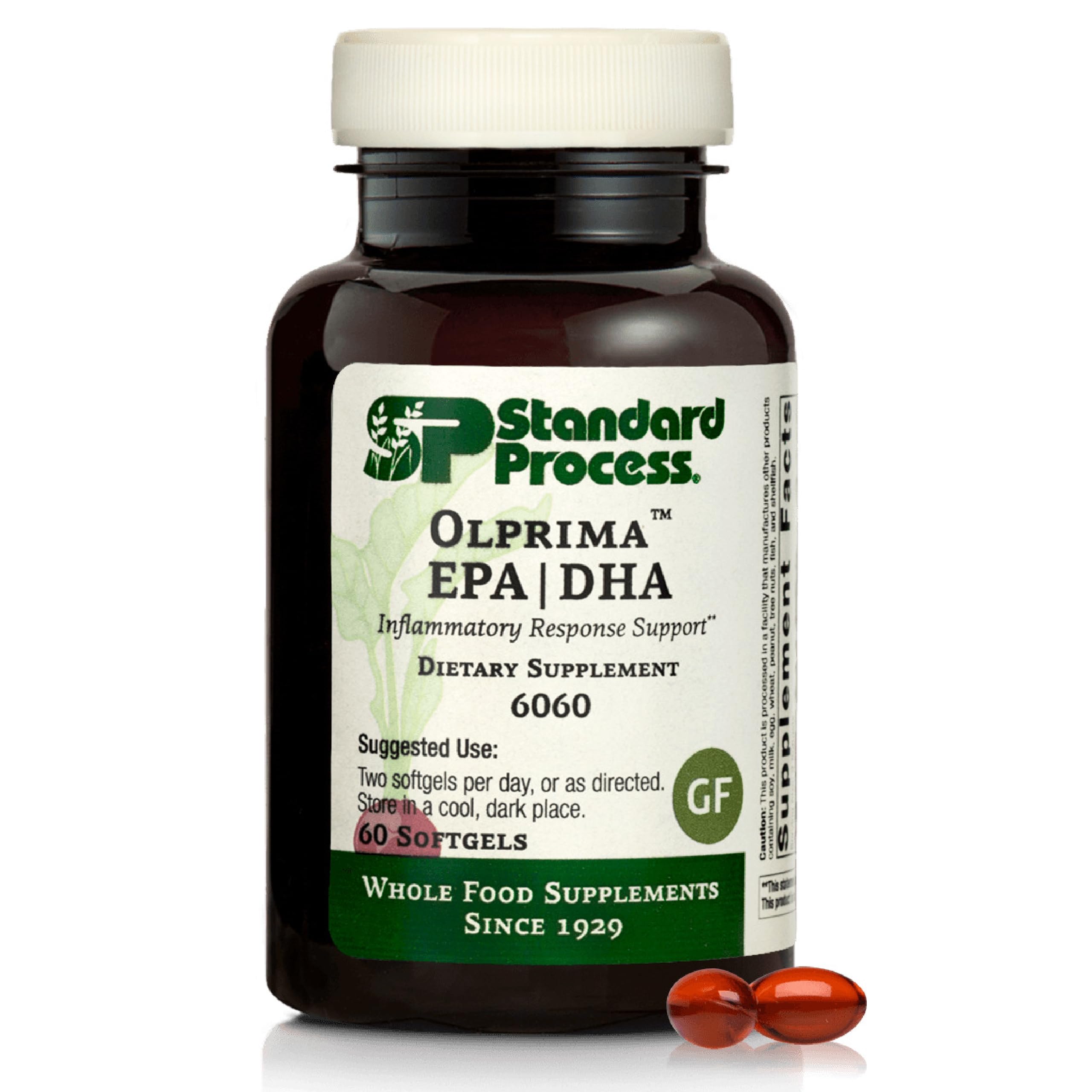 Front view of Olprima EPA|DHA bottle with 60 softgels