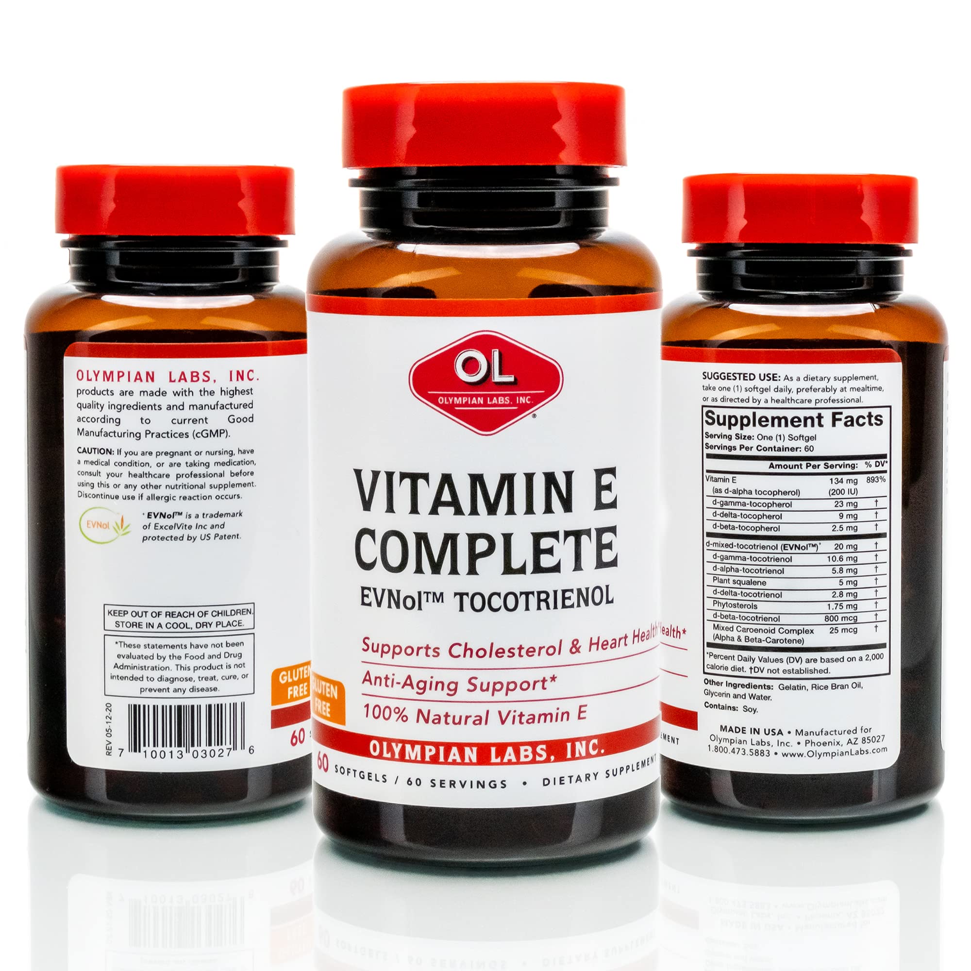 60 softgels Vitamin E Complete Tocomin packaging