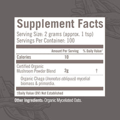 Label highlighting organic, non-GMO, gluten-free, vegan attributes