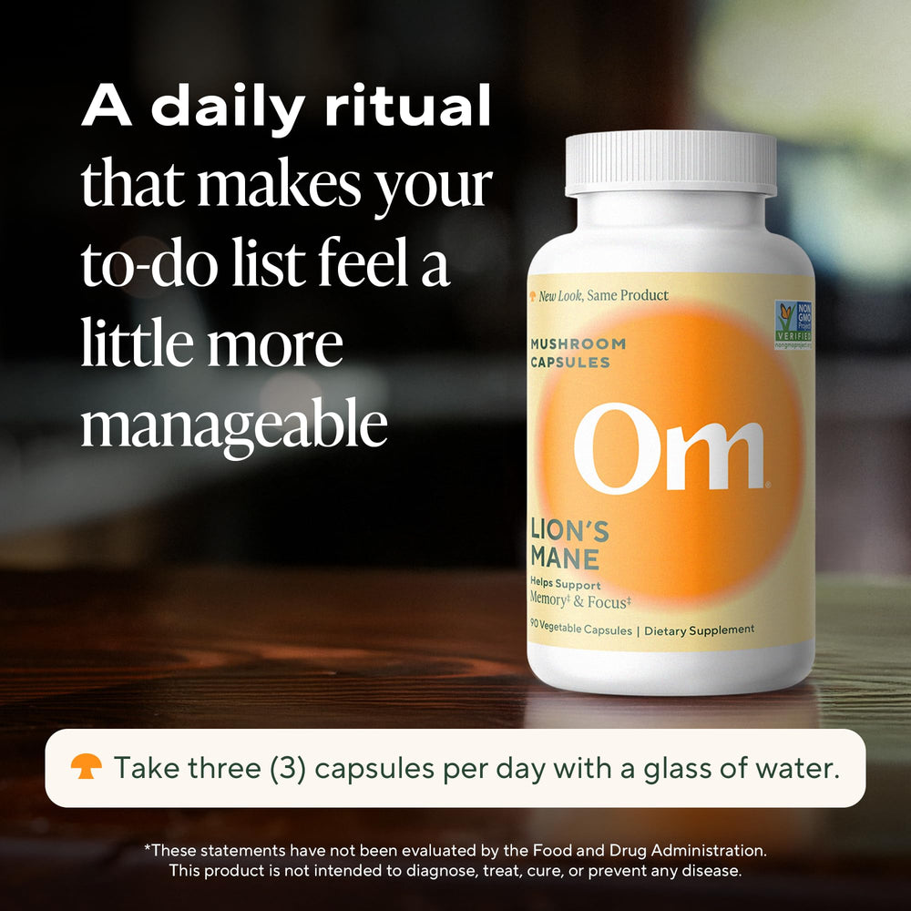 USDA Organic and USA-grown Lion's Mane capsules