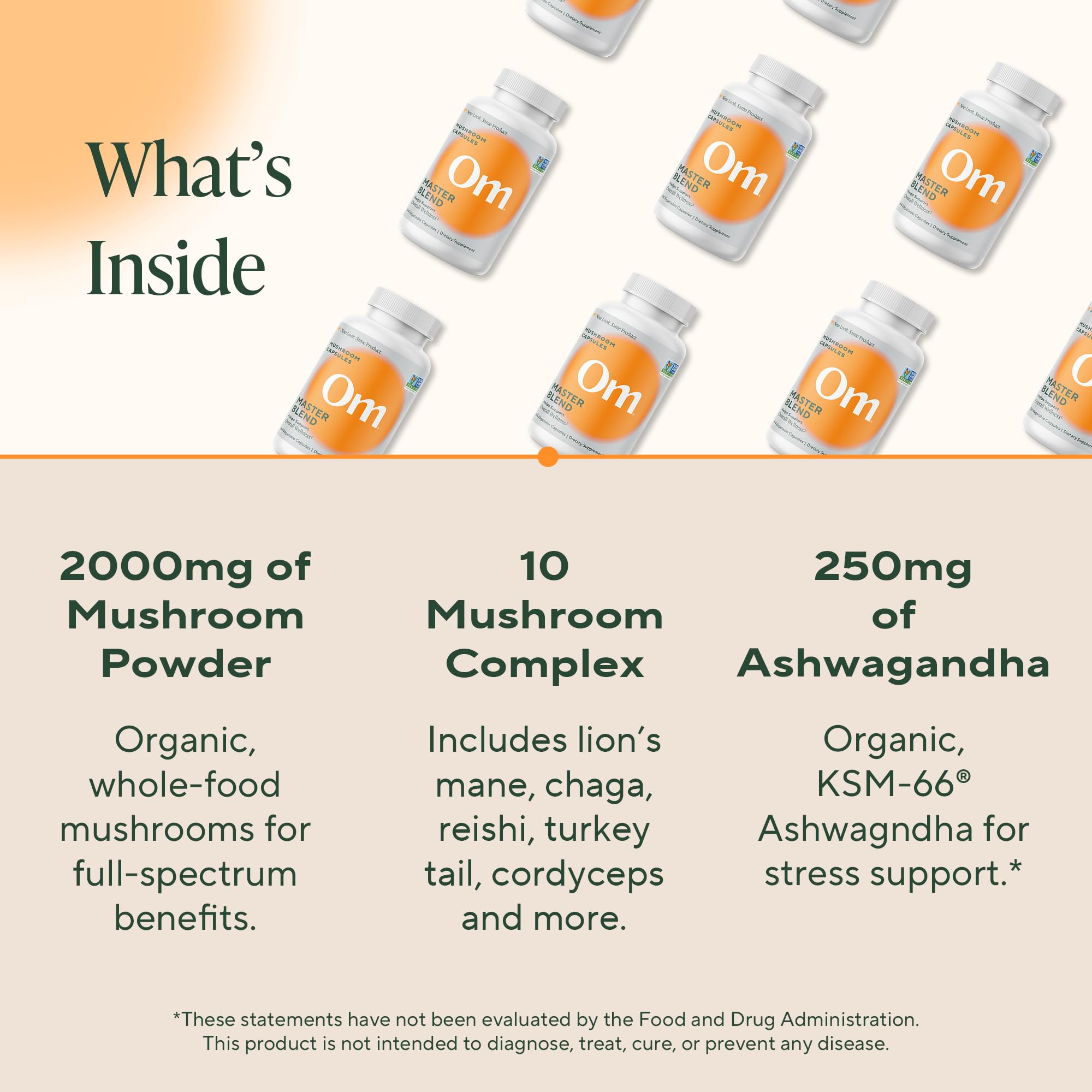 Organic mycelial biomass used in capsules