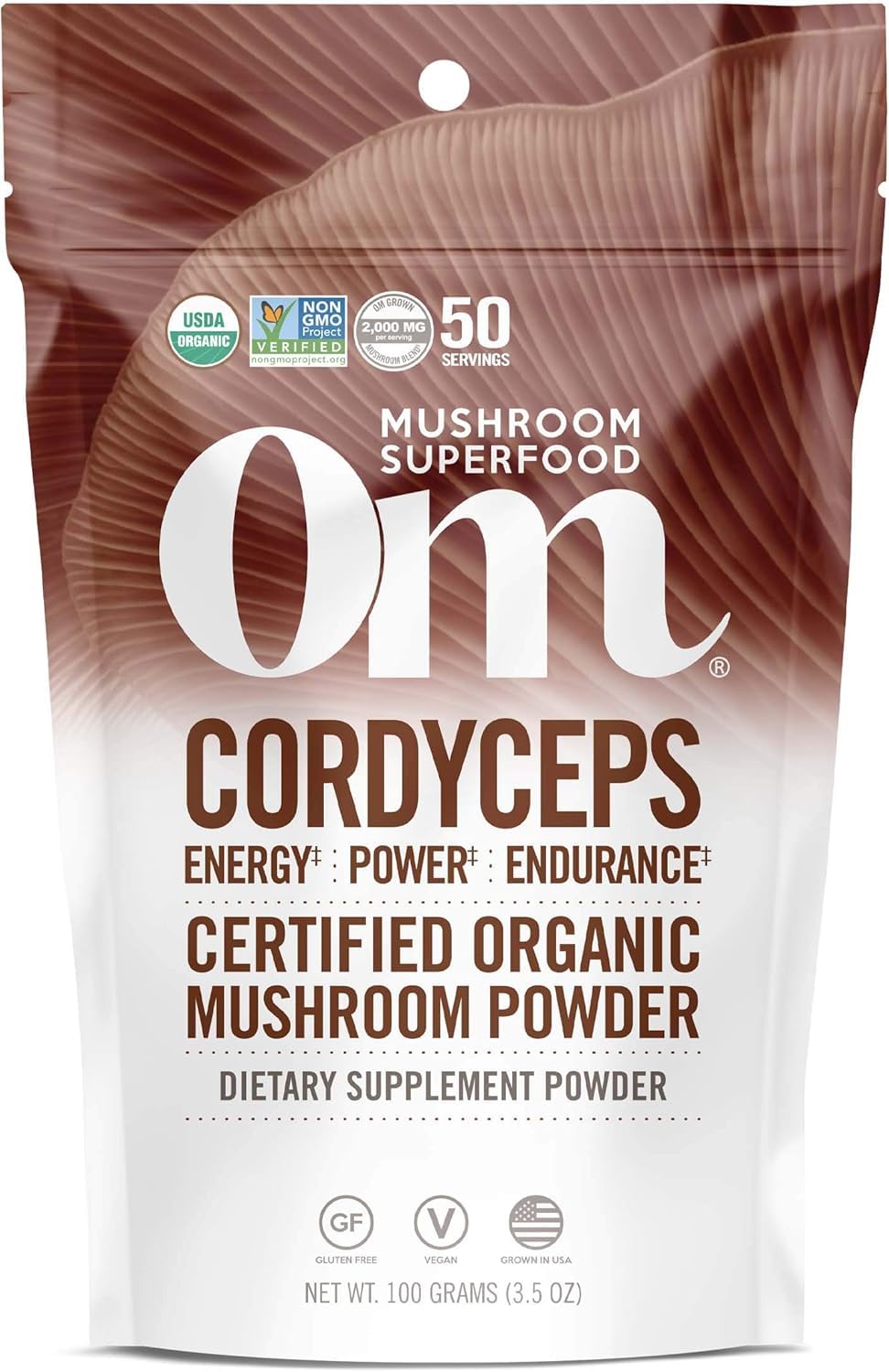 OM MUSHROOMS Cordyceps Organic Mushroom Powder – 3.5 oz hero image