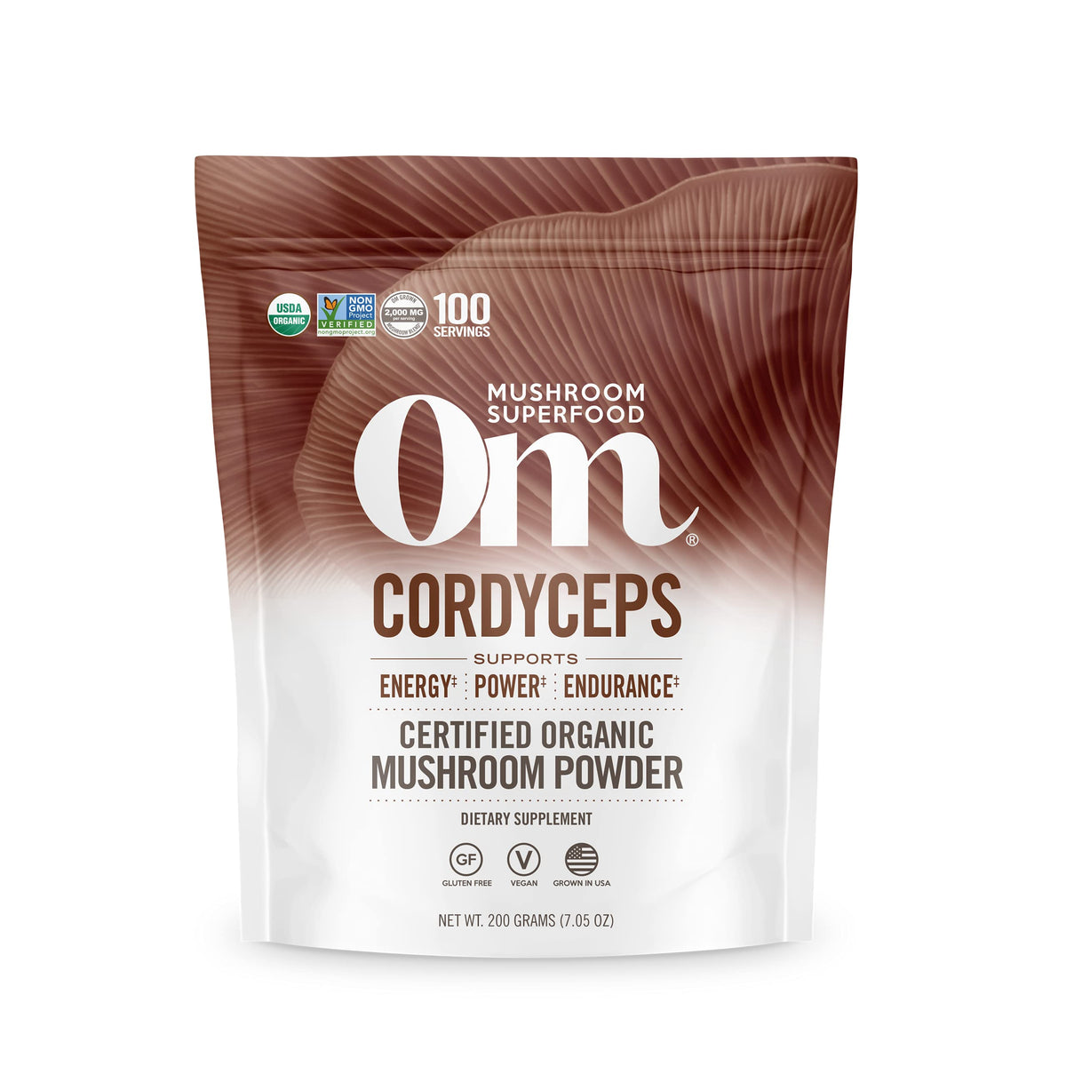 OM Mushroom Cordyceps Powder bottle – 7 oz