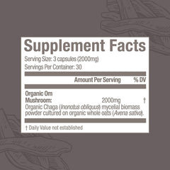 USDA Organic and Non-GMO badges on Om Mushrooms packaging