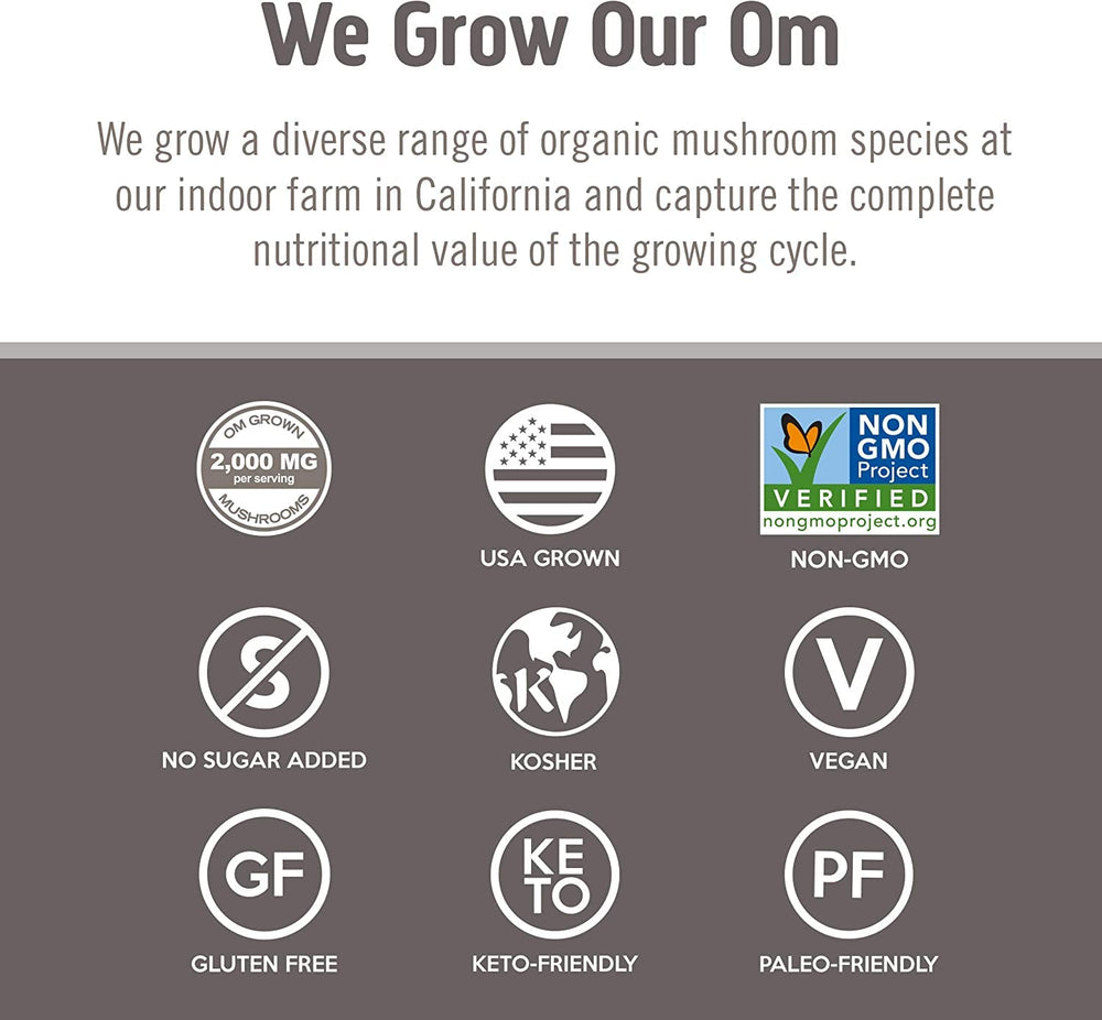 Organic mycelial biomass cultivation image on package