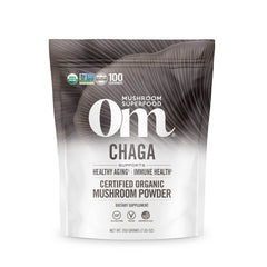 Om Organic Chaga Mushroom Powder front view