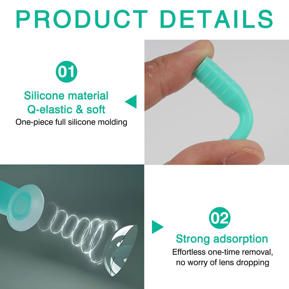 Rigid lens plunger designed for safe use with hard lenses